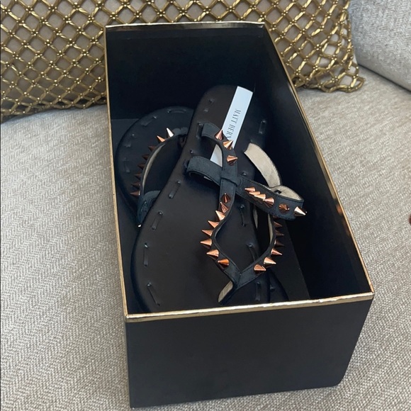 Matt Bernson THE LOVE SPIKE  Blk/Rose Gold Slides - Picture 2 of 4